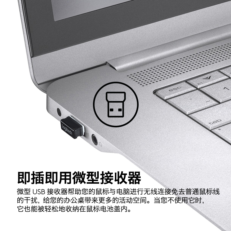 官方旗舰罗技M221静音无线鼠标M220笔记本台式USB电脑办公家用游-图2