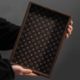 High-end retro tea tray walnut jewelry rectangular light luxury wooden storage wine glass tea hydrological tea tray