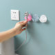 Plug hook without punching and powerful adhesive hook kitchen wall hanging storage power cord plug bracket fixer