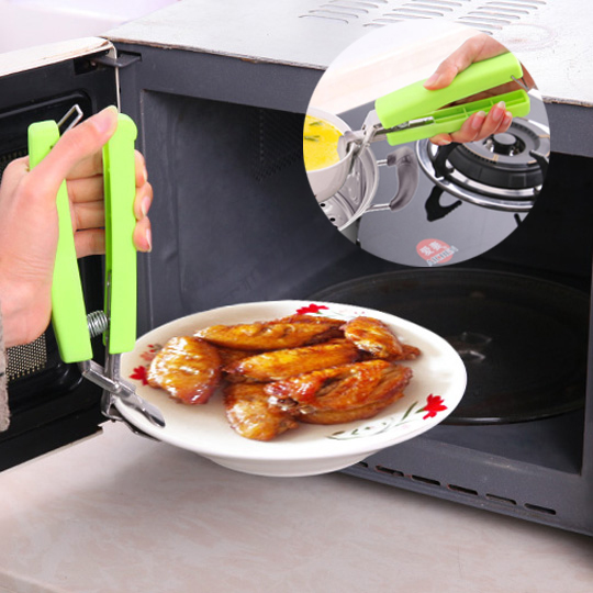 家用厨房防烫夹创意多功能防滑不锈钢取碗夹提盘器厨房神器小工具-图1