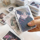 Card storage box transparent box card bag business card member card box classification office storage box plastic cotton swab