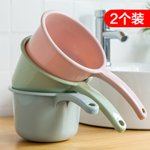 Two installed water ladywater spoons Home Creative Kitchen Deepwater plastic Thickened Children Baby Bath Water Scoop Spoon