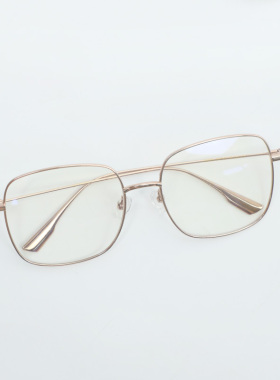 X【叭哒不惑】简约方框纯钛眼镜框百搭时尚减龄防蓝光眼镜