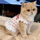 Cat clothes summer breathable bow suspender skirt puppet British short anti-shedding pet sweet and cute princess skirt