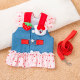 Cat leash can pull clothes, denim cartoon skirt, harness, bra, pet dog princess skirt, thin section