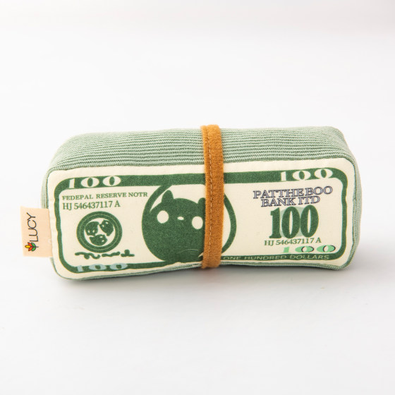 Pet toy making noise paper dollar shape dog and cat toy amusing and relieving boredom interactive toy
