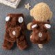 Raccoon transformation clothing, warm and cute dog clothes for autumn and winter