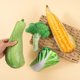 Dog sounding toys plush sound paper vegetables and fruits
