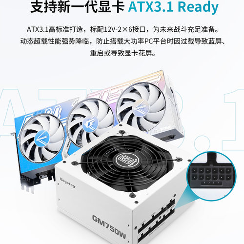 鑫谷GM750W冰山版金牌全模组电脑电源850W台式机主机机箱电源650W - 图1