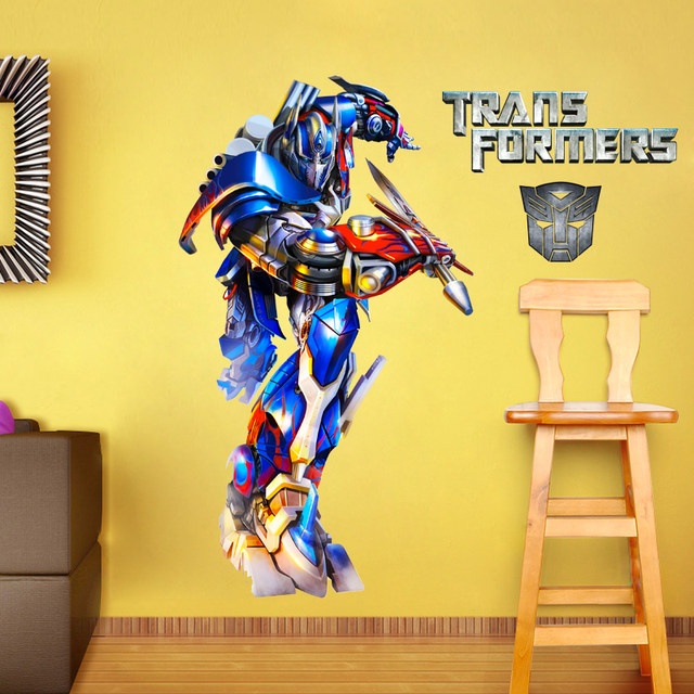 Cartoon Optimus Prime Waterproof Sticker Children's Room Decorative Painting