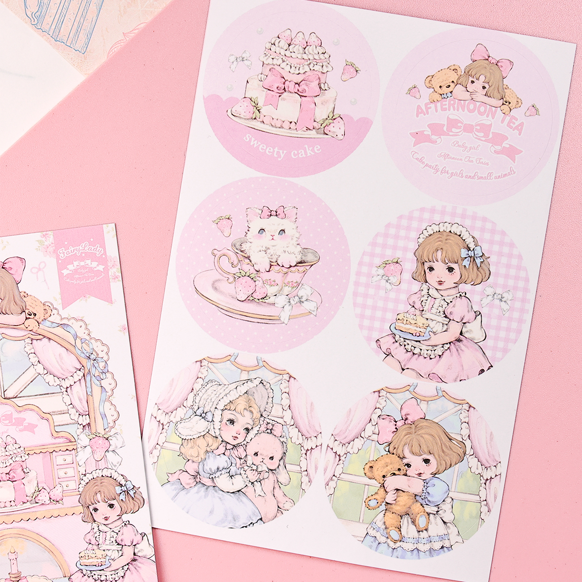 少女志原创封口贴折页卡头圆贴出卡打包材料不干胶哑膜送礼物文创