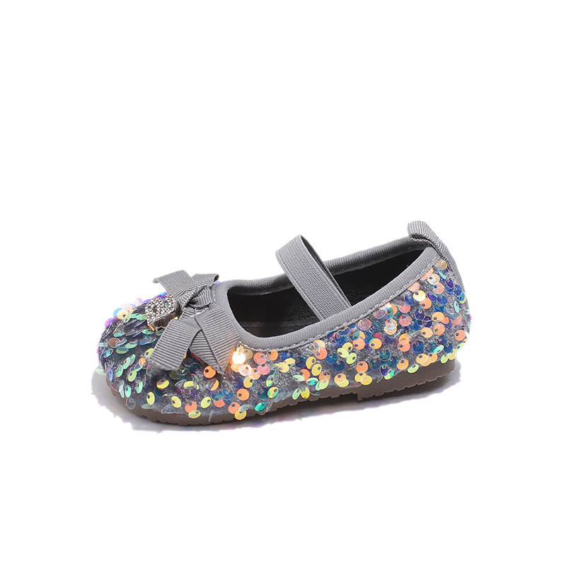 女童皮鞋2024春秋新款儿童鞋子公主鞋软底豆豆鞋亮片单鞋小童宝宝,淘宝优惠券,粉丝福利购,淘宝优惠卷