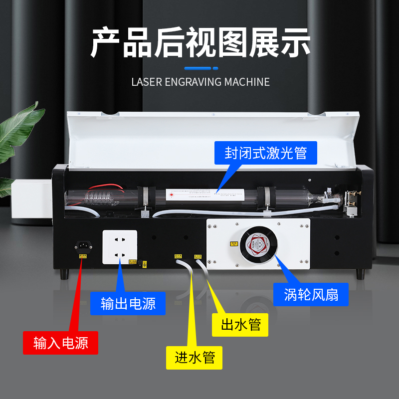 绘邦3020激光雕刻机全自动小型亚克力布料皮革木板双色板铭牌玉石 - 图1