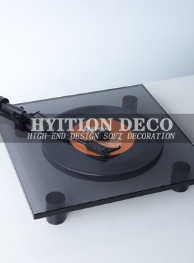 水晶装饰轻奢样板房唱片机