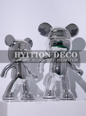 树脂装饰现代客厅行走小熊