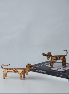 金属装饰现代客厅金属狗摆件