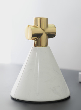 欧式风大理石桌面样板房摆件书档