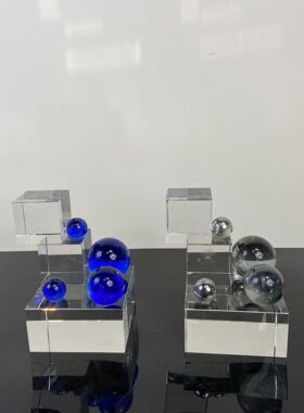 简约现代风透明金属电镀软装饰品