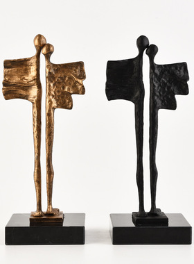 情侣设计师艺术风样板房间装饰品