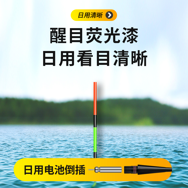 高灵敏夜光漂咬钩变色鱼漂醒目电子漂鲫鱼漂大物浮漂浅水渔漂滑漂 - 图0