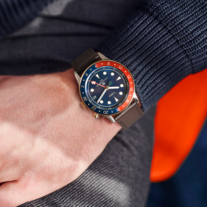 TIMEX天美时手表男绿水鬼经典复古时尚休闲简约男士腕表TW2U90500