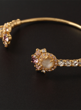 英国镶嵌开口手镯