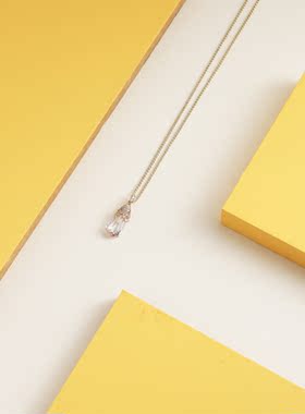 URCHOICE可调切面水晶吊坠项链