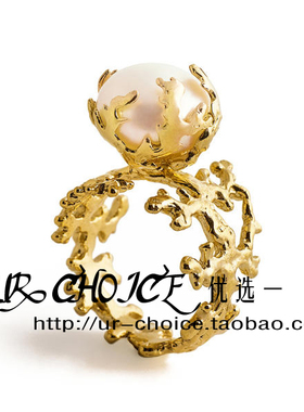 轻奢女爱迪生原创设计珍珠戒指