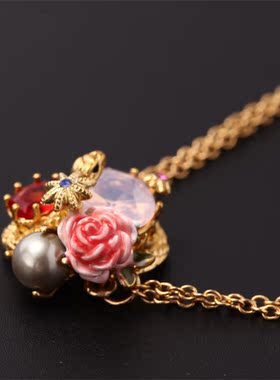 URCHOICE珐琅彩珍珠手链