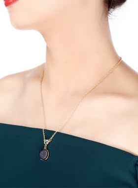 URCHOICE蓝砂石星空短项链