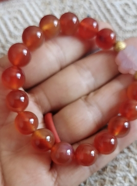 蛇年开运本命年手串阜新十家子天然红玛瑙手链转运珠情人礼物旺运