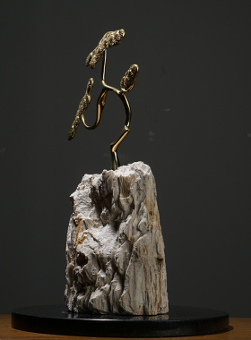 木化石摆件客厅玄关电视柜软装饰