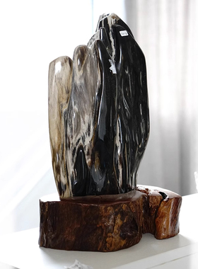 树化玉落地摆件新中式装饰品