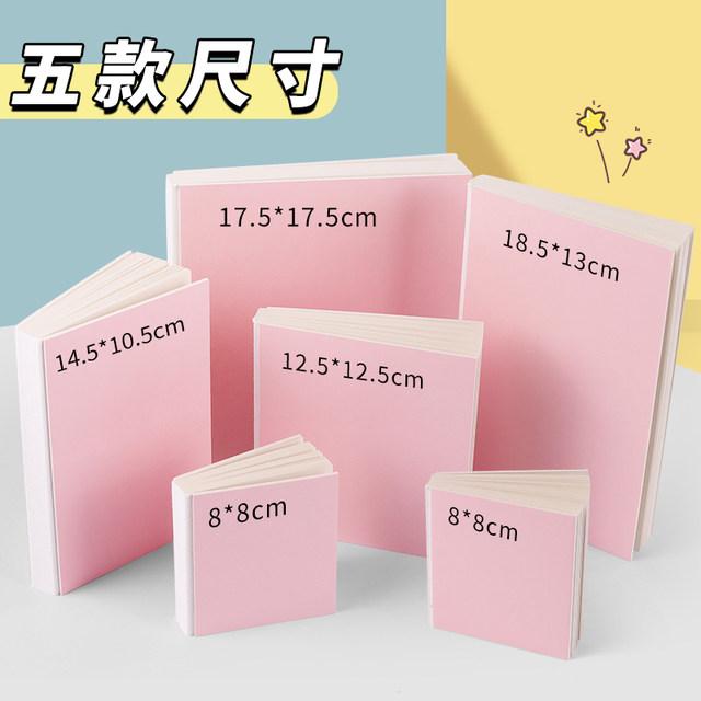 Fishing Book Portable Acrylic Marker Painting Book Travel Art Sketching Hand-painted Book Colorful Mini Children's Drawing Book High-Looking Value Thickened Blank Tearable Square Glued Pocket Book