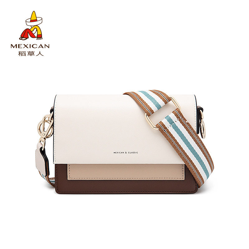 稻草人2020新款潮宽肩带ins斜挎包 稻草人优客女士包袋