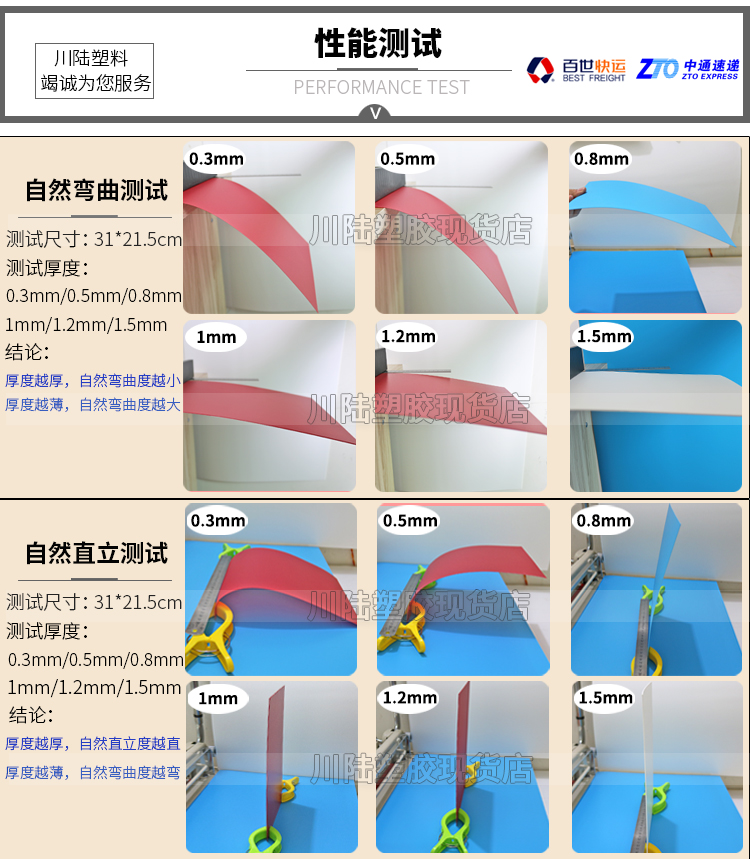 WH05A厚0.5mmA3A4A5红橙黄蓝绿紫白黑色半透pp硬塑料片材遮阳板薄 - 图3