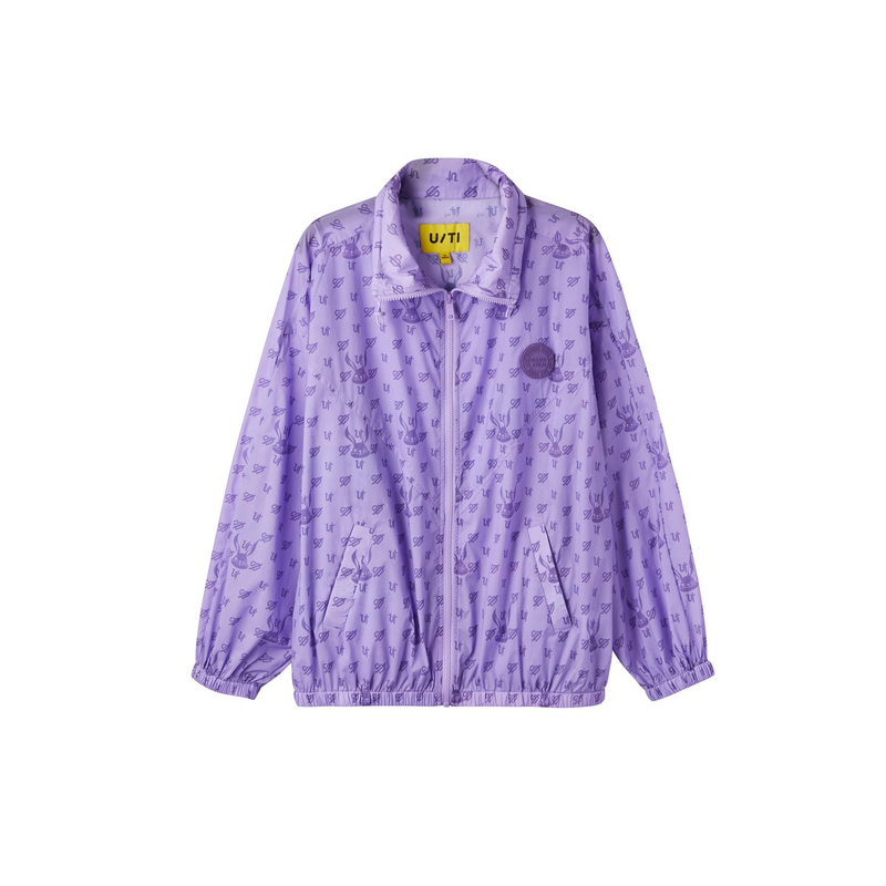 uti紫色满印防晒外套女装 时尚设计感潮外搭上衣尤缇2023夏季新款