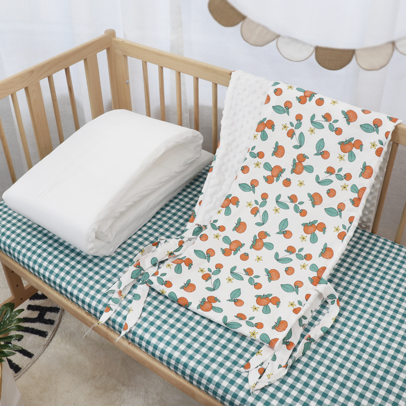 婴儿床围纯棉儿童拼接床上用品软包一片式豆豆绒防撞围栏挡布防摔-图2