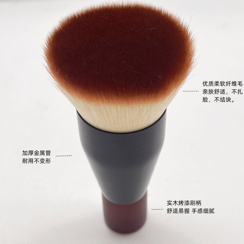 沧州mini款平头粉饼刷不吃粉大面积定妆刷柔软纤维毛面部化妆刷 - 图0
