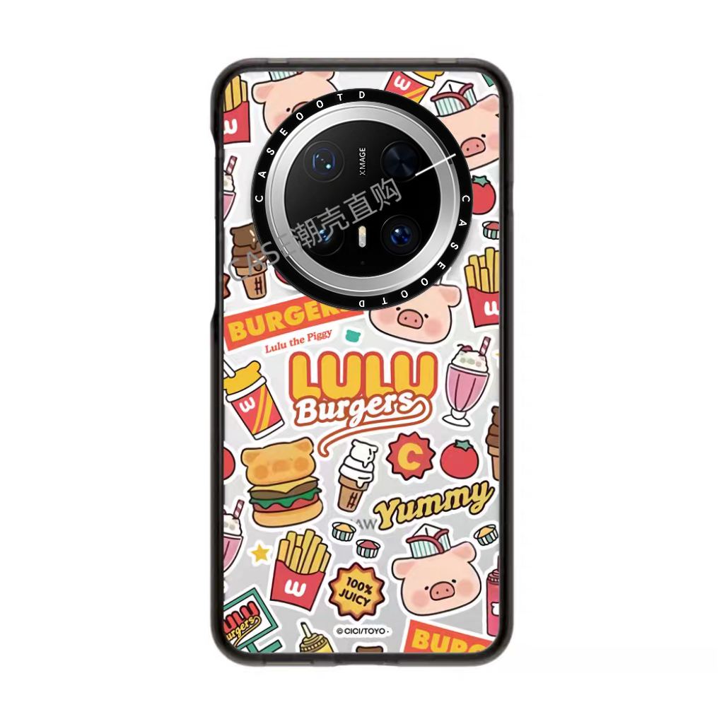 CASE LULU猪汉堡适用于华为Mate70/70Pro手机壳磁吸小海狸华为mate60pro保护壳明星同款mate70pro防摔保护壳 - 图0