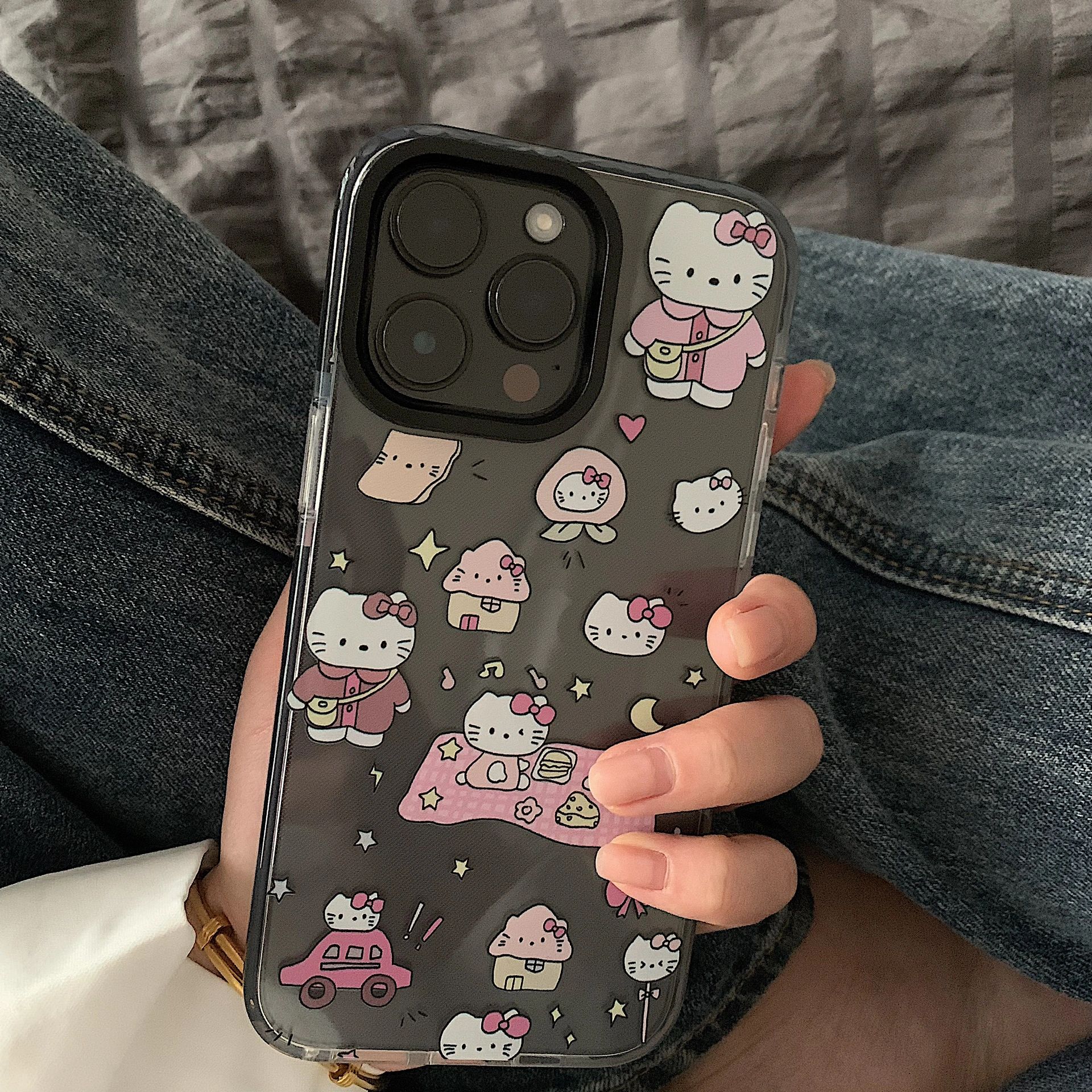 小红书爆款ins风卡通hellokitty手机壳适用苹果14promax软壳13全包xs透明iphone12可爱 - 图1