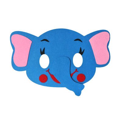 1儿童节疯狂兔不织布毛毡面具狐狸狼鹿猫猴无纺布卡通面具眼罩 虎窝淘