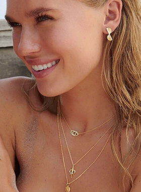 astudio纯银指南针罗盘项链百搭