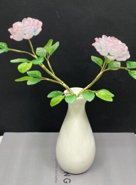 琉璃木芙蓉书房书桌办公摆件