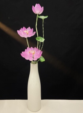 高档琉璃手工仿真荷花佛堂供佛