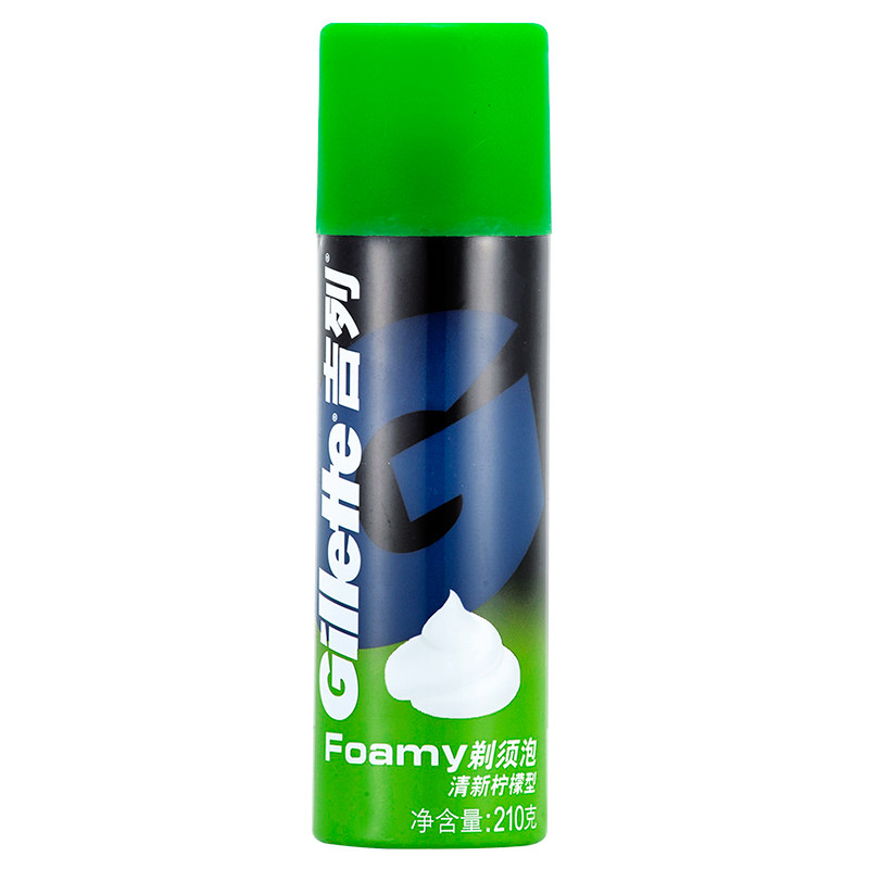 吉列柠檬薄荷210g手动剃须膏剃须刀 鼎佳鑫家居剃须啫喱/剃须膏/剃须泡