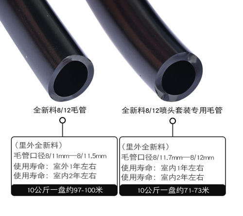 滴灌管软管4/7自动浇花器3/5细管大棚灌溉设备雾化喷头8/12毛管 - 图1