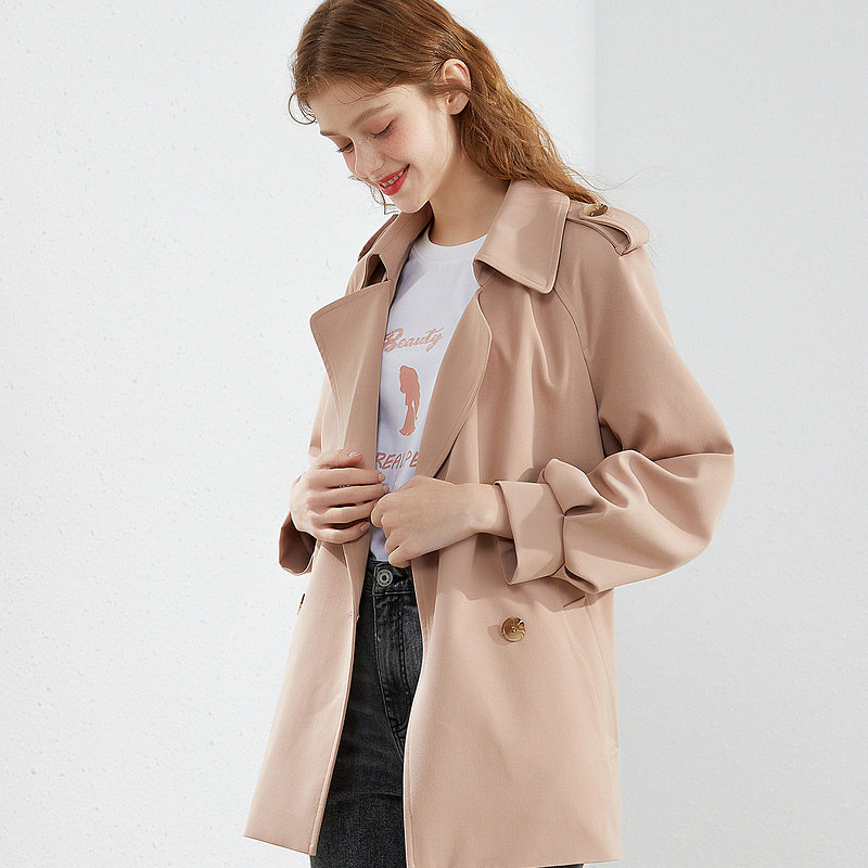 风衣春秋2021年新款秋装kbne卡其 kbne服饰风衣