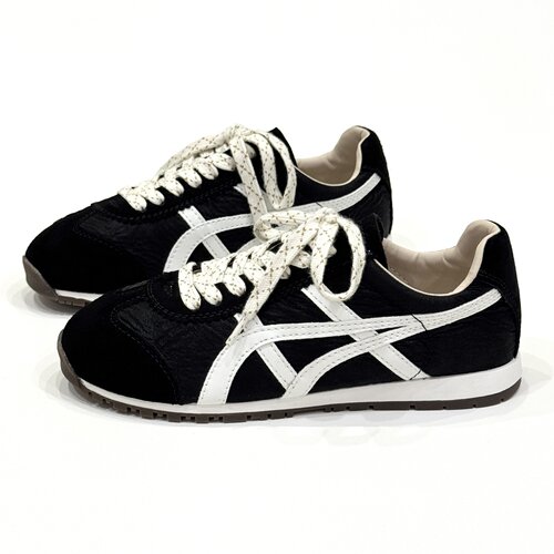 umumni优慕妮秋季真皮休闲运动板鞋跑步慢跑百搭厚底阿甘德训鞋女 - 图0