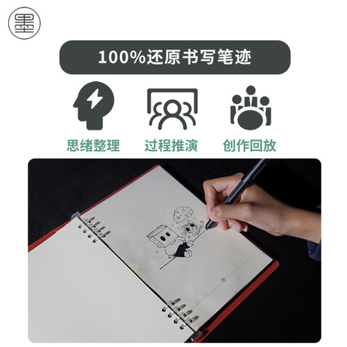 【咨询再减】国文拾墨电子笔记本手写记事本智能办公本纸屏同步可存储会议记录本智能办公本手写本电纸书 - 图2